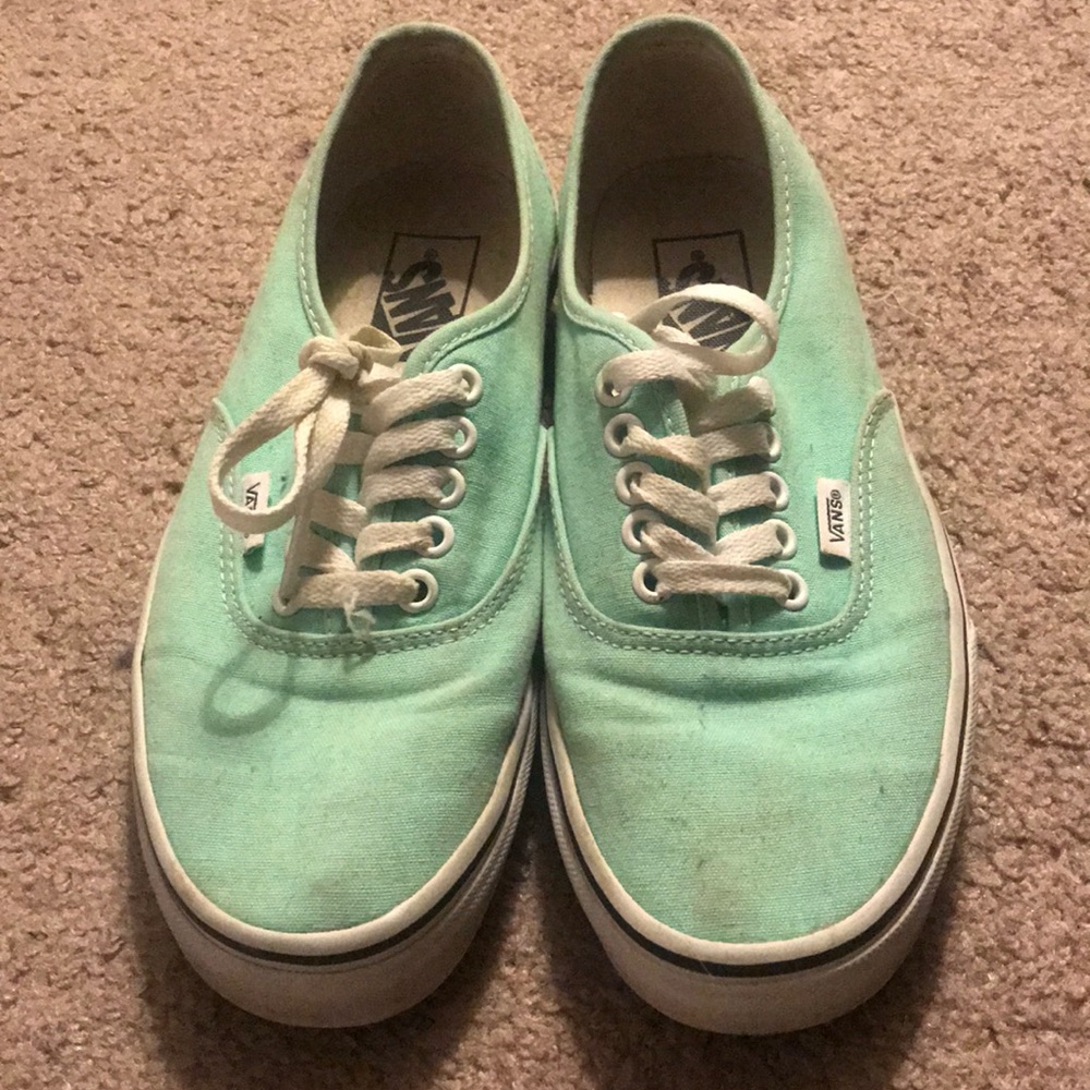 Teal authentic vans w 8 / m 6.5